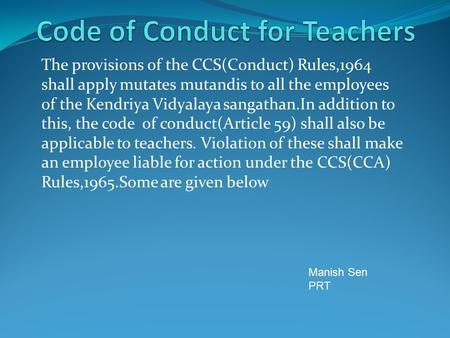 Ccs Conduct Rules 1964